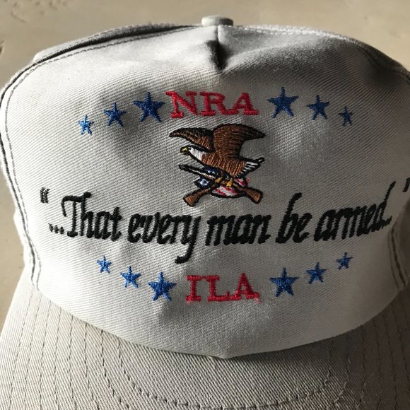 NRA ILA That Every Man Be Armed Adjustable Cap Hat Vintage Gray - Picture 2 of 4